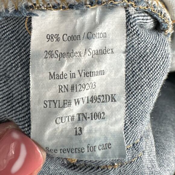 Cello Jeans Blue Ripped Distressed Whiskering‎ Skinny Fit Jeans Size 13 - Picture 4 of 8